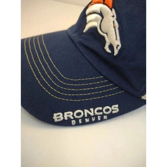 Denver Broncos Hat Cap NFL Football Navy Orange Adjustable Logo Embroide… - Picture 3 of 12